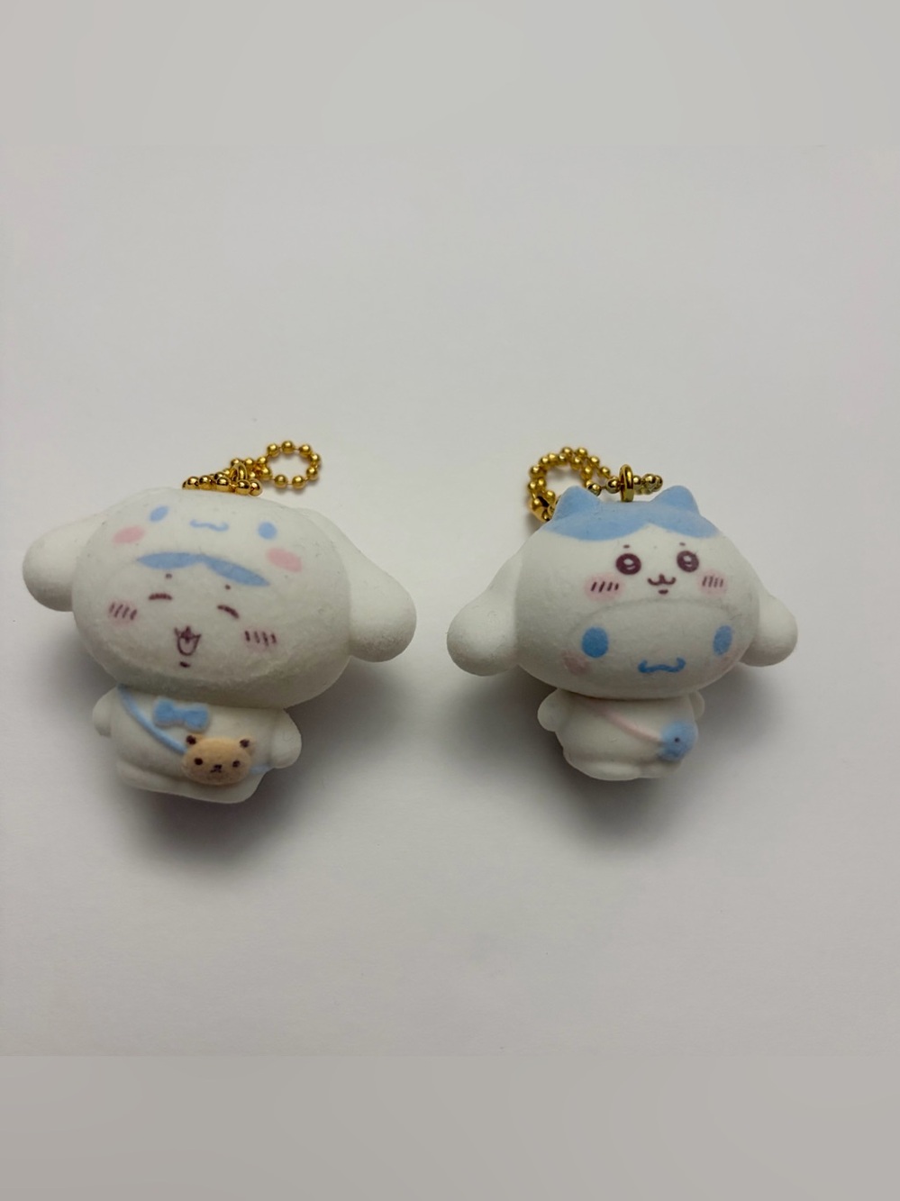 Set of 2 Chiikawa Flocked Keychains
